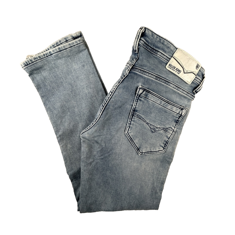 Killer Jeans Womens 34 Skinny Stretch Distressed Denim Pants Casual Blue Light W